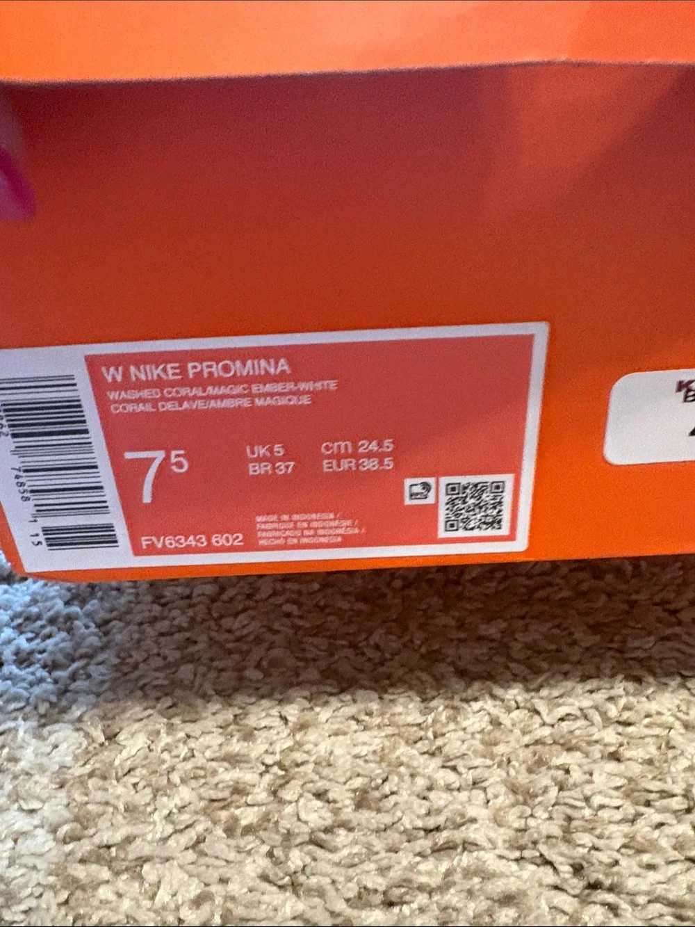 Nike Pink Coral and White Women’s Sneakers